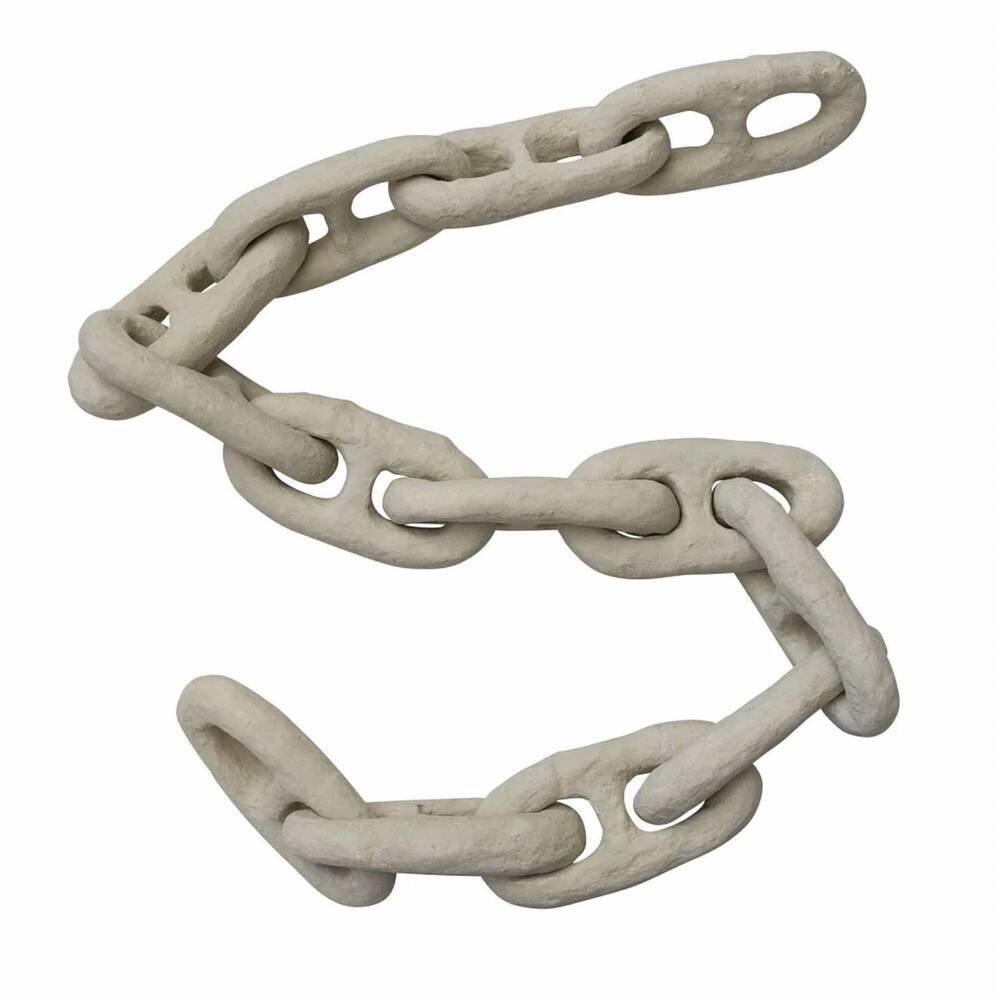 NEW CREATIVE CO-OP handmade paper mache chain in beige